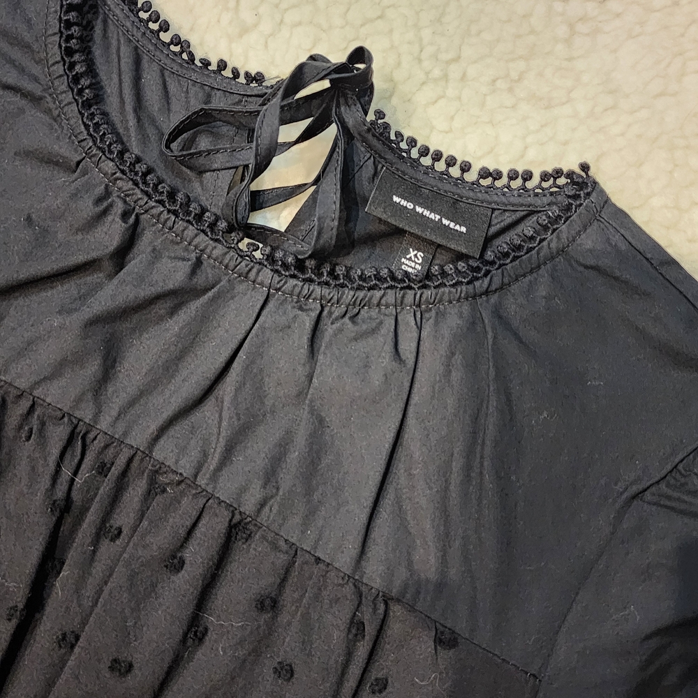Who What Wear Black Midi Dress - Picture 8 of 8
